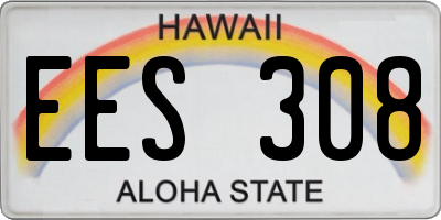 HI license plate EES308