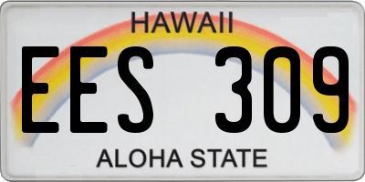 HI license plate EES309