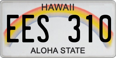 HI license plate EES310