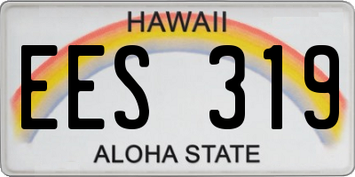 HI license plate EES319