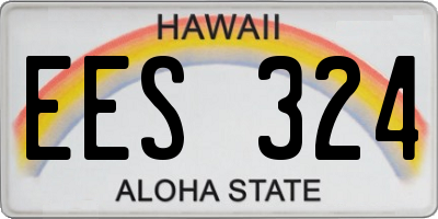 HI license plate EES324