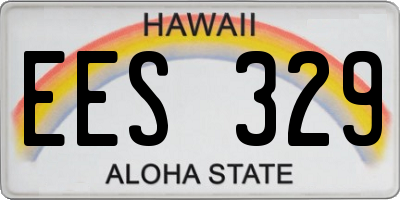 HI license plate EES329