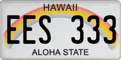 HI license plate EES333