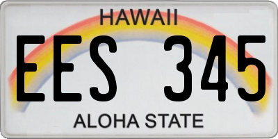 HI license plate EES345