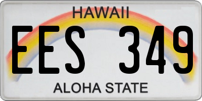 HI license plate EES349