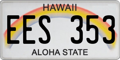 HI license plate EES353