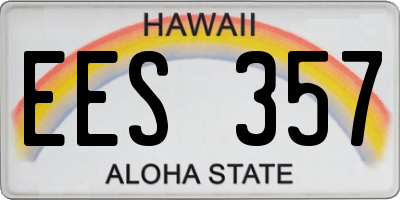 HI license plate EES357