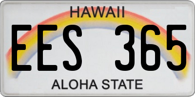 HI license plate EES365