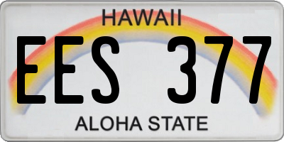 HI license plate EES377