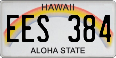 HI license plate EES384