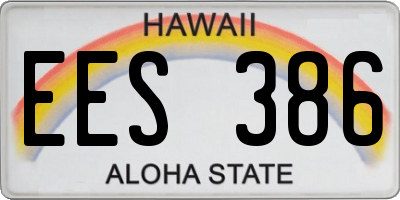 HI license plate EES386