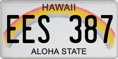 HI license plate EES387