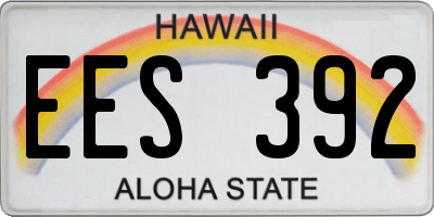 HI license plate EES392