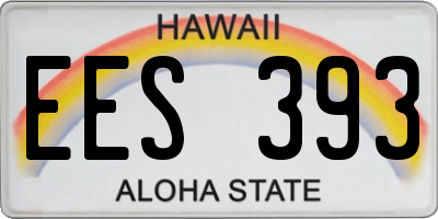 HI license plate EES393
