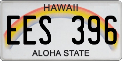 HI license plate EES396