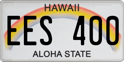 HI license plate EES400
