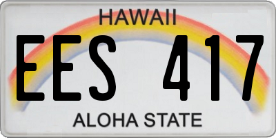 HI license plate EES417
