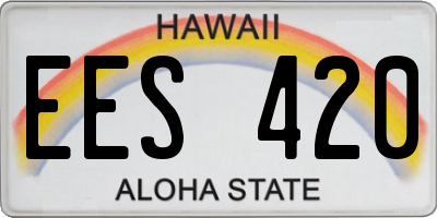 HI license plate EES420