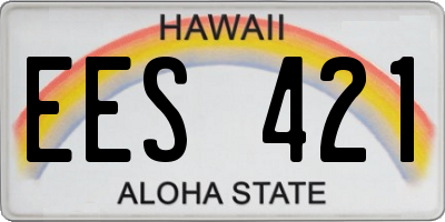 HI license plate EES421