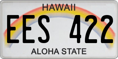 HI license plate EES422