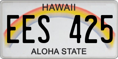 HI license plate EES425