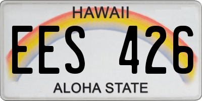 HI license plate EES426