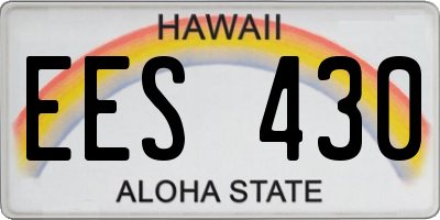 HI license plate EES430
