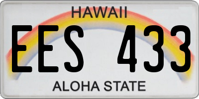 HI license plate EES433