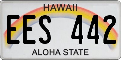HI license plate EES442