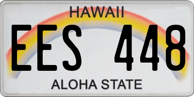 HI license plate EES448
