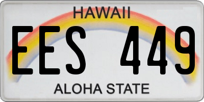 HI license plate EES449
