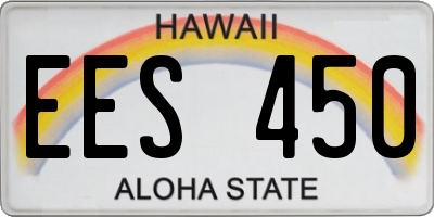 HI license plate EES450