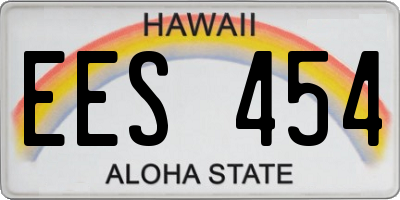 HI license plate EES454