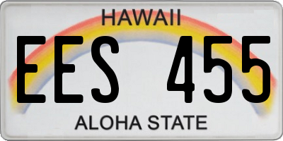 HI license plate EES455