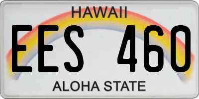 HI license plate EES460