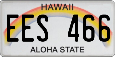 HI license plate EES466