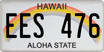 HI license plate EES476