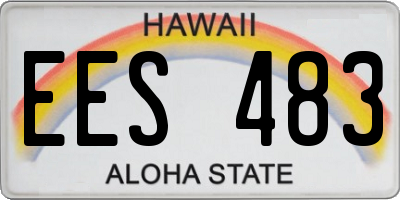 HI license plate EES483