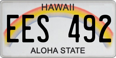 HI license plate EES492