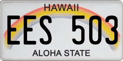 HI license plate EES503