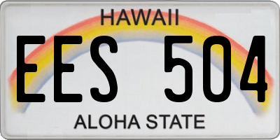 HI license plate EES504