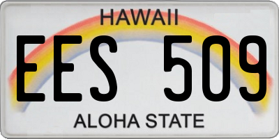 HI license plate EES509