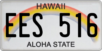 HI license plate EES516