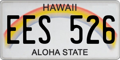 HI license plate EES526