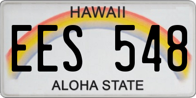 HI license plate EES548