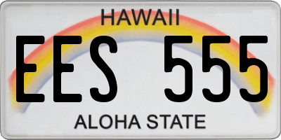 HI license plate EES555