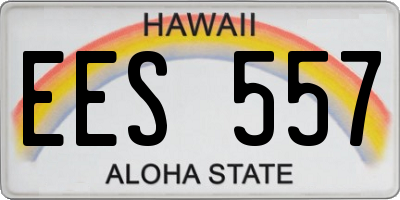 HI license plate EES557