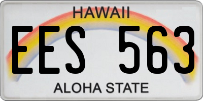 HI license plate EES563