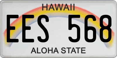 HI license plate EES568