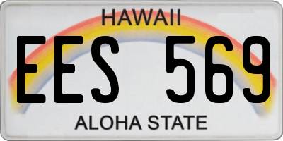HI license plate EES569